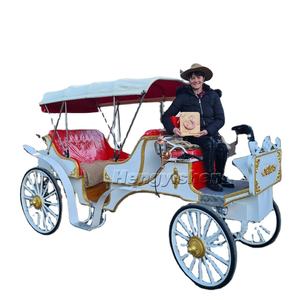 Carruaje de 4 ruedas eléctrico real de lujo con caballos, personaliza una variedad de colores para visitas de boda opcionales - Product Image 4