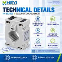 HEYI HY-30 400/5A Classe 1.0 3.75VA Transformateur de courant basse tension à noyau solide de type barre omnibus CT pour la mesure du courant