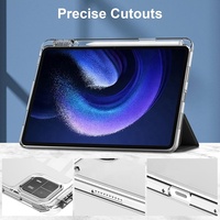 Funda para Xiaomi Pad 6 y Xiaomi Pad 6 Pro Y-Fold de 11 Pulgadas 2023 con Soporte para Lápiz, Carcasa Protectora Rígida Transparente