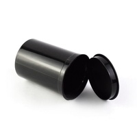 CR étiquette personnalisée Portable Tube en plastique noir bouchon supérieur vide conteneur pour la sécurité des enfants médecine couvercle à charnière pour pilules