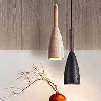 Lustre LED réglable en hauteur pour chambre à coucher, blanc chaud, intensité variable, style vintage, mi-siècle, Wabi-Sabi, éclairage de bar