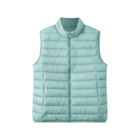 Gilet matelassé léger sans manches à col montant pour femme, avec fermeture éclair, idéal pour le sport et les activités de plein air – Vente en gros