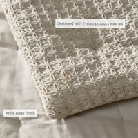 Couette en coton biologique gaufré mosaïque, très douce et confortable, pour lit, vente en gros, nouveauté 2026, très populaire