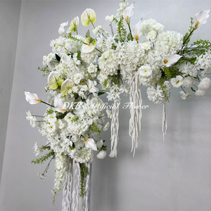 Fleurs artificielles personnalisées pour fond de mariage, arche de fleurs pour demande en mariage de la Saint-Valentin - Product Image 3