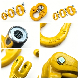อุปกรณ์เชื่อมต่อแบบฟอร์จจากโลหะผสม G80 ยี่ห้อ Z2LIFTING สีเหลือง พร้อมตัวล็อคแบบ Hammer Lock สำหรับการลากจูง - Product Image 5