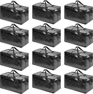 Sacs de déménagement pliables en PP tissé, extra-larges, robustes, avec sangles de sac à dos, conception personnalisée pour le déménagement et le rangement - Product Image 1