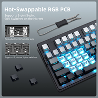 Teclado Inalámbrico para Juegos ZORNHER ZH980, 97 Teclas TKL, Retroiluminación RGB, 2.4GHz, 3 Modos, Teclado Mecánico, Teclado Numérico, Teclas Programables