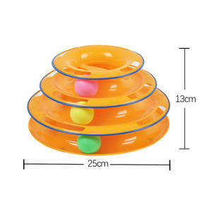 Juguetes interactivos para gatos, juguete divertido de mesa giratoria para interiores, rompecabezas de bolas coloridas con campana, giradiscos para gatos, superventas de 2023 - Product Image 3