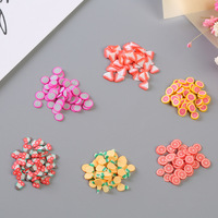 100 Stuks 5Mm 3d Hars Poly Polymeer Klei Plakjes Fruit Nail Art Bedels Voor Diy Ambachten Polymeer Klei Plakjes Crafting Nail Art