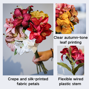 ดอกไม้ประดิษฐ์ดอกลิลลี่ทำจากผ้าไหมดอกลิลลี่ประดิษฐ์ทำจากผ้าไหมดอกไม้ประดิษฐ์จากโรงงานในจีน - Product Image 3