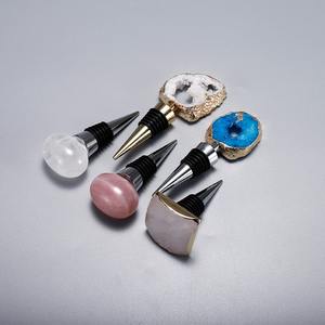 Bouchon de vin en pierre précieuse Bouchon de bouteille de vin en grappe d'améthyste Caverne en cristal Bouchon de vin rouge Cadeau de mode créatif - Product Image 2