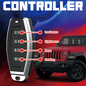 Lampe de calandre LED A13 220W 22000LM à trois lentilles, clignotante, télécommandée, 3 couleurs, Canbus, pour voiture, camion, moto - Meilleures ventes - Product Image 2