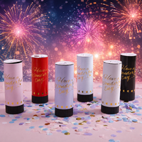 Canon à Confettis de Mariage, Lanceur Jetable 6 Pièces pour Fête, Saint-Valentin, Anniversaire, Baby Shower, Fêtes de Fin d'Année, Diwali, en Papier