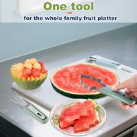 3-in-1 Watermeloen Snijder & Snijgereedschap Set, Inclusief Kerstboomvormige Snijder en Meloenballetjeslepel, Fruit Snijgereedschap