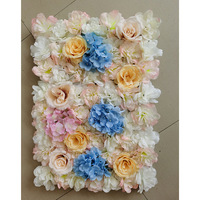 Großhandel Künstliche Blumenwand Rose Hortensie Dahlie Stereo für Hintergrundwand Hochzeitsdekoration Blumenreihe