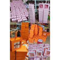 Boîte à tiroir en papier kraft portable avec fenêtre transparente pour emballage cadeau