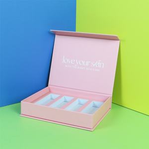 Emballage de beauté magnétique personnalisé rose, boîte cadeau cosmétique, maquillage, brillant à lèvres, rouge à lèvres, boîte en papier avec insert en EVA - Product Image 2