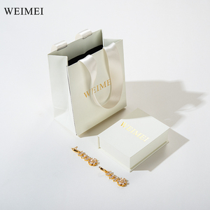 Custom Logo Eco-Friendly <b>Book</b> Shape White Paper Jewelry Packaging <b>Box</b> for Earring Necklace Ring Bracelet - Product Image 6