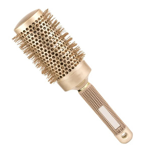 Brosse à cheveux professionnelle à baril rond avec céramique nano thermique pour le séchage des cheveux Styling Curling - Product Image 1