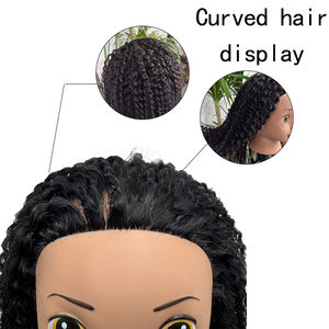 Perruque modèle féminin <span class=keywords><strong>africain</strong></span> pour la coupe <span class=keywords><strong>de</strong></span> cheveux Styliste Tissage <span class=keywords><strong>Salon</strong></span> <span class=keywords><strong>de</strong></span> <span class=keywords><strong>coiffure</strong></span> Enseignement Tête <span class=keywords><strong>de</strong></span> mannequin style droit - Product Image 2