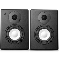 Le producteur de musique utilise un haut-parleur de moniteur large gamme HiFi haut-parleur d'enregistrement mixte alimenté par guitare moniteur haut-parleurs de Studio