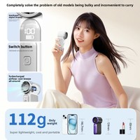 Ventilateur portable turbo ultra-rapide à 100 vitesses réglables, 3000 mAh, affichage numérique, conception sans pales