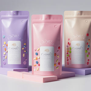 Sacs en mylar imprimés avec logo personnalisé pour emballages alimentaires Emballages de biscuits gommeux comestibles avec zip-lock - Product Image 5