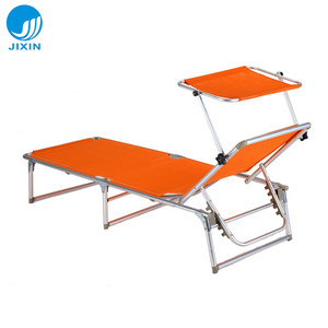 Ngoài trời Vườn bên hồ bơi bên bờ biển gấp bãi biển Sun Lounger với tán thuận tiện Sun Shade gấp giường đồ nội thất - Product Image 6