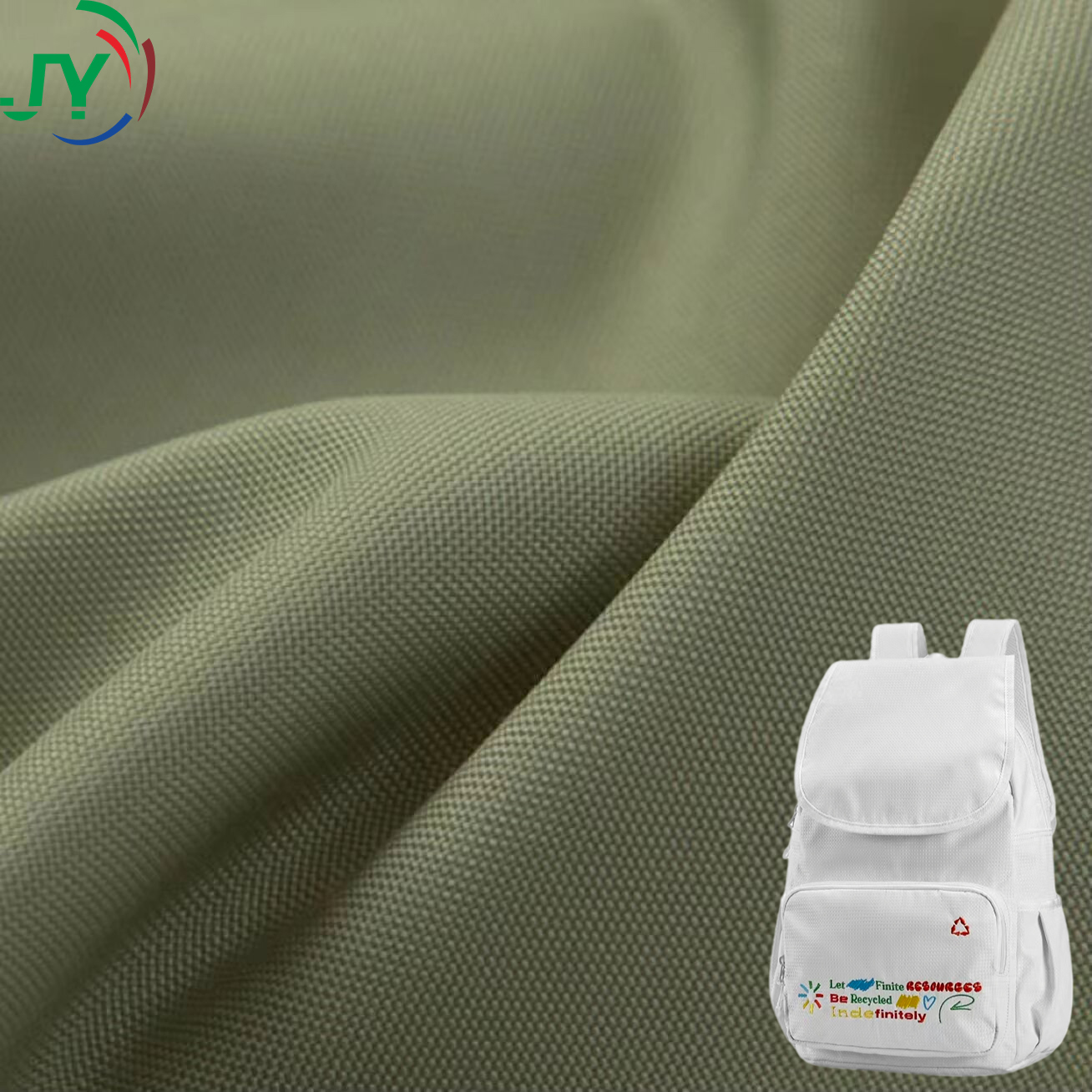 140CM 100% Polyester Plain Knitted Recycled PU Coated Eco Friendly RPET Waterproof Breathable Fabric Backpacks Tents Outdoor