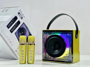 Altavoz Bluetooth de Alta Potencia para Karaoke, con Luz Rítmica Musical, Sonido Envolvente Estéreo 360, Subwoofer Inalámbrico y Micrófono Dual - Product Image 4