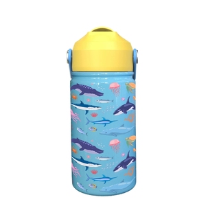 Custom Thermos Kids 12oz Stainless Steel <strong>Ocean</strong> Animals School Water <strong>Bottles</strong> Leak-Proof Locking Lid Spout Reusable <strong>Bottles</strong> - Product Image 2