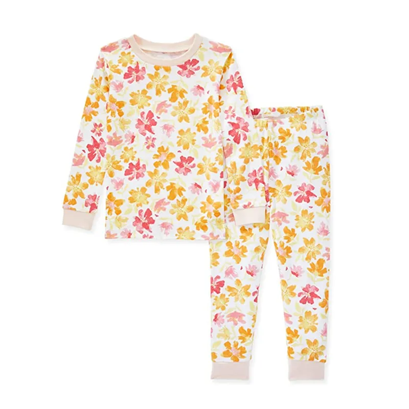 New children pajamas wholesale 3-8 years old long sleeve shorts kids pajamas 100% cotton girls baby pajamas set