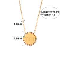 Modeschmuck Farbige Zirkon Ohrringe Halskette Schmuck Set Edelstahl 18 Vergoldeter HipHop Ring für Frauen