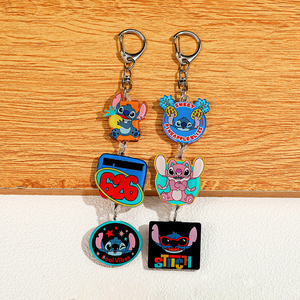 Custom PVC <b>Anime</b> Cartoon Multi-Layer UV Printed <b>Keychain</b> Pendant for Student Schoolbags-Fashion Trend Souvenir - Product Image 1
