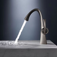 Grifo de lavabo de baño de cerámica moderno con diseño elegante de un solo Mango para grifos de lavabo contemporáneos
