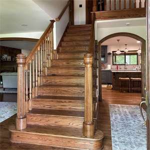 עץ ישר סגנון וינטג מדרגות עץ מלא מעקה מודרני עץ מלא עבור <span class=keywords><strong>uk</strong></span> בתים תקופה - Product Image 6