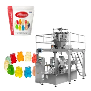 Автоматическая машина для жевательной резинки конфеты Gummy медведя конфеты Doypack готовые сумка упаковочная машина