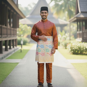Kilang Jahit Pukal OEM, Fabricante de Ropa Tradicional Pukal Baju Kurung Teluk Belanga Labuh, Precio Unitario al por Mayor, Socio de Cadena de Suministro Confiable - Product Image 4