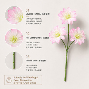 Real Touch Artificial Dahlia Silk Flowers Bulk Wedding Party Home Table Centerpiece <b>Decor</b> - Product Image 6