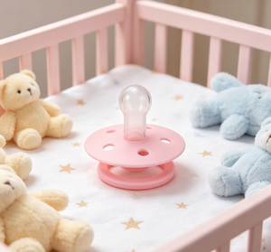 Sucette esthétique de luxe en silicone non toxique avec poignée et débit variable, imitant l'allaitement pour la dentition des bébés de 0 à 12 mois - Product Image 4