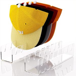 Acrylic <b>Baseball</b> <b>Cap</b> Display Rack Transparent Single Layer Desktop <b>Storage</b> For Hats Sun Hat Duckbill Hat Organizer Lightweight - Product Image 1