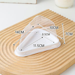 Yuxuan, venta al por mayor, caja de embalaje de pastel de PET transparente, cajas de postre de plástico ovalado reciclable con tenedor - Product Image 6