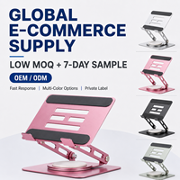Support de tablette en alliage d'aluminium en gros, rotation à 360°, pliable, support de bureau pour iPad Pro Surface, prix d'usine OEM