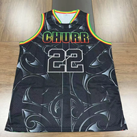 Camiseta de Baloncesto Personalizada Sublimada con Diseño Rasta Onelove, Estilo Polinesio Maorí de Nueva Zelanda, Samoa e Islas Cocos, Cuello en V