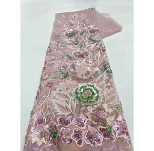 Gran oferta, nuevo diseño de lujo, vestido de novia nigeriano europeo y americano para mujer, vestido de fiesta elegante, encaje con Cuentas francés - Product Image 3