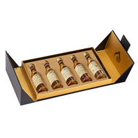 Embalaje en caja de regalo de botellas de vidrio de whisky de bebida alcohólica rígida de lujo de marca personalizada