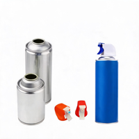 Kaleng Aerosol Kosong OEM ODM Ukuran Kustom Diameter 45mm 70mm untuk Penggunaan Kimia, Cetak Offset dengan Katup