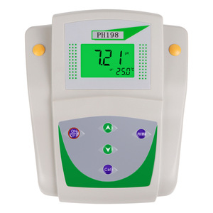 เครื่องวัดค่า pH แบบตั้งโต๊ะ PH198 ช่วงค่า pH 0.0-14.0 พร้อมหน้าจอแสดงอุณหภูมิ เครื่องทดสอบคุณภาพน้ำ - Product Image 1