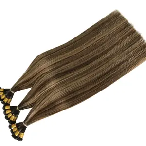 Natural Straight Cuticle Aligned Virgin Remy Beaded Hair Weft Hand Tied Weft Extension Unprocessed Raw Hair Extension