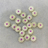 8mm 10mm 12mm Kerajinan Tangan Cangkang Putih Alami Bunga Matahari Daylily DIY Gaya Kuno Bahan Jepit Rambut Anting Ukiran Bros